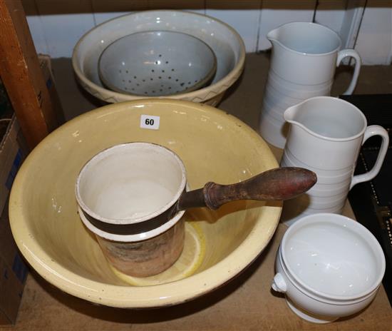 Welsh Cruc bowl, cheese making pot etc